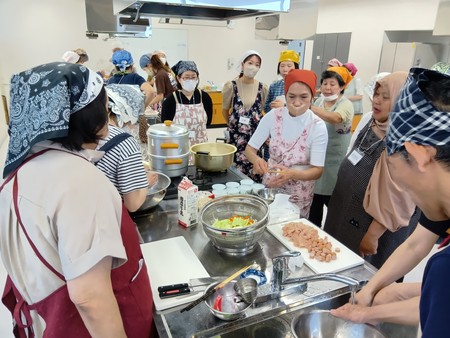 participants cooking